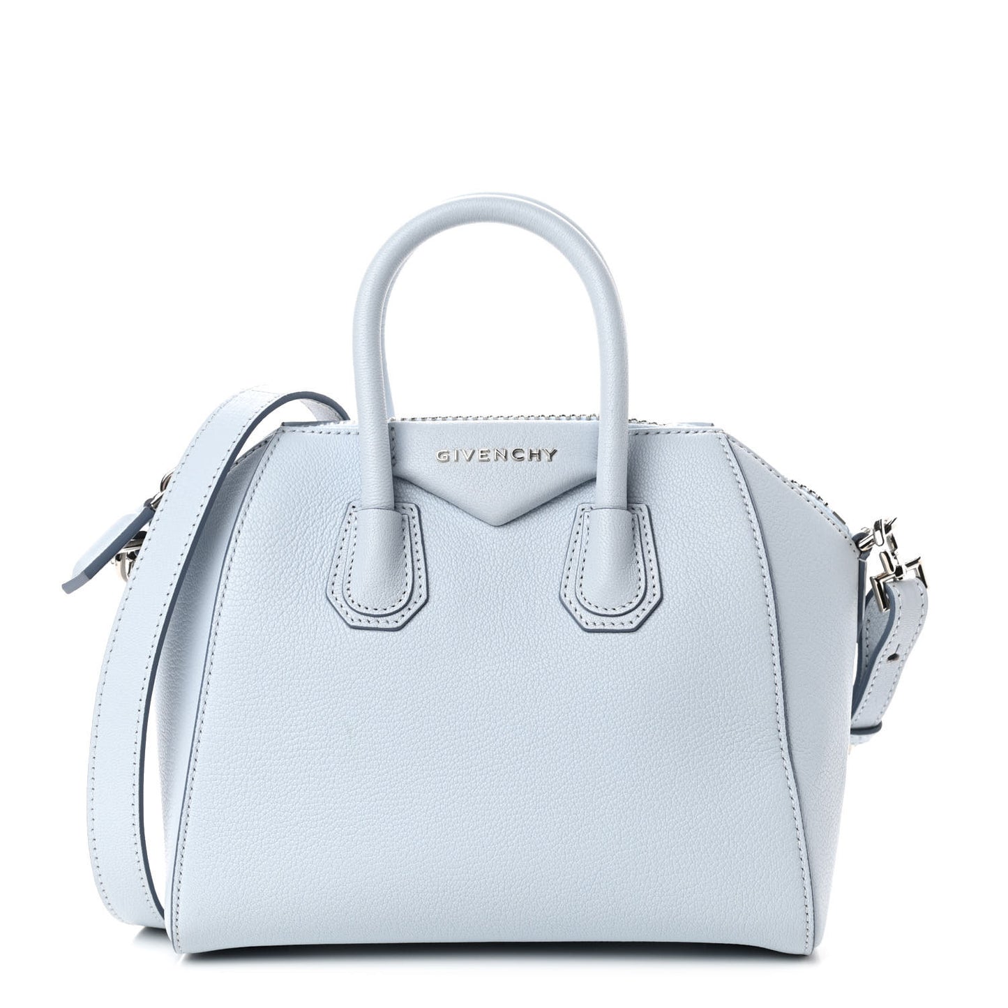 Sugar Goatskin Mini Antigona Baby Blue