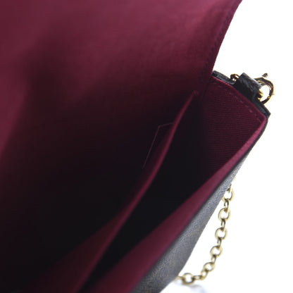 Louis Vuitton Monogram Pochette Felicie Chain Wallet Fuchsia 9 of 11