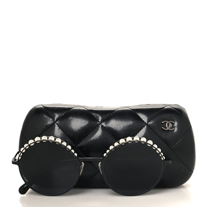 Chanel Pearl Round Sunglasses 4234-H Black 6 of 6