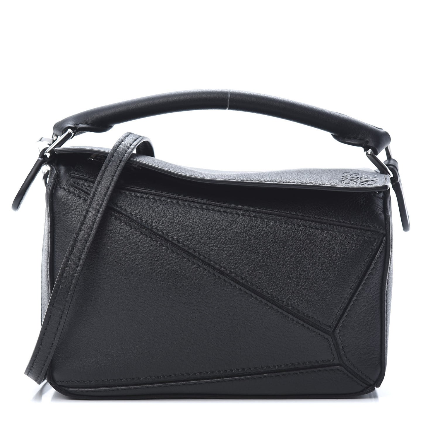 Calfskin Mini Puzzle Bag Black