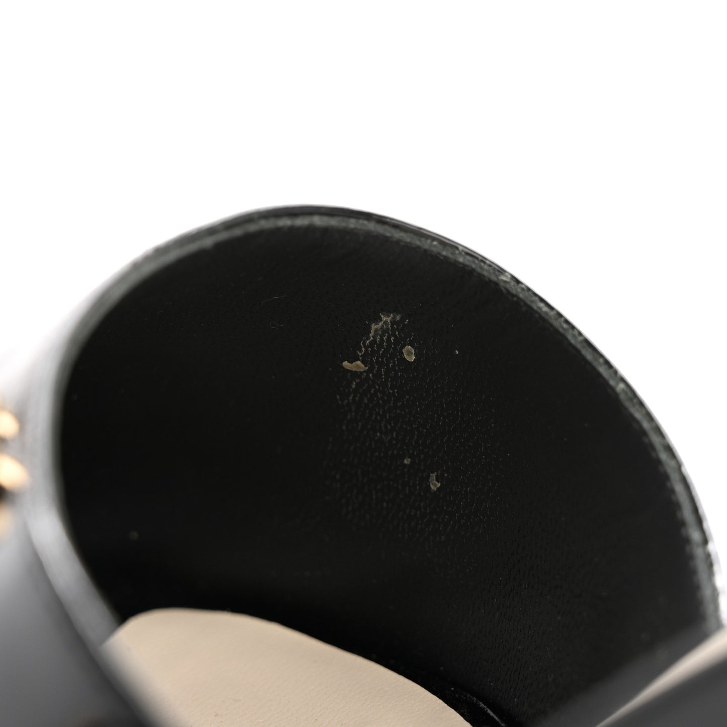 Patent Lambskin Pearl Mules 40.5 Black