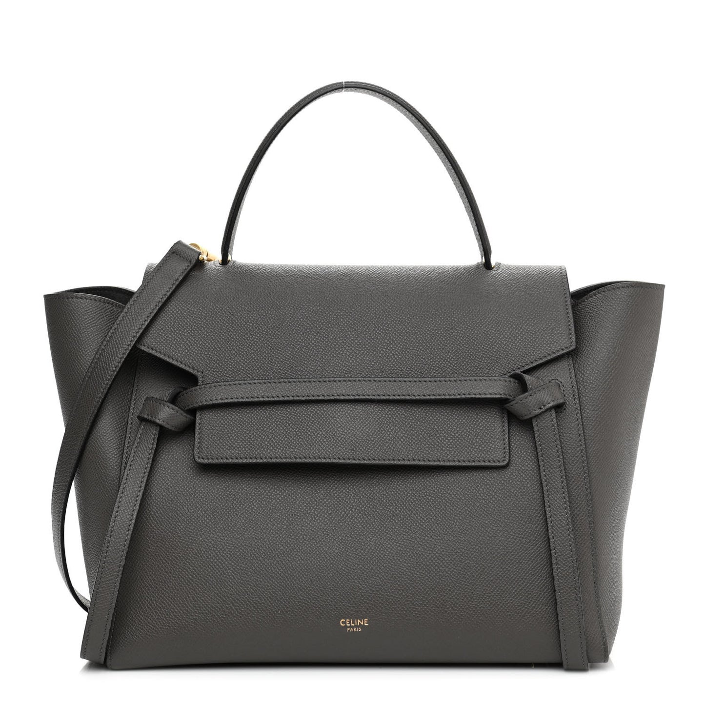 Grained Calfskin Mini Belt Bag Grey