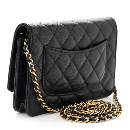 Chanel Caviar Quilted Wallet on Chain WOC Black 3 of 12