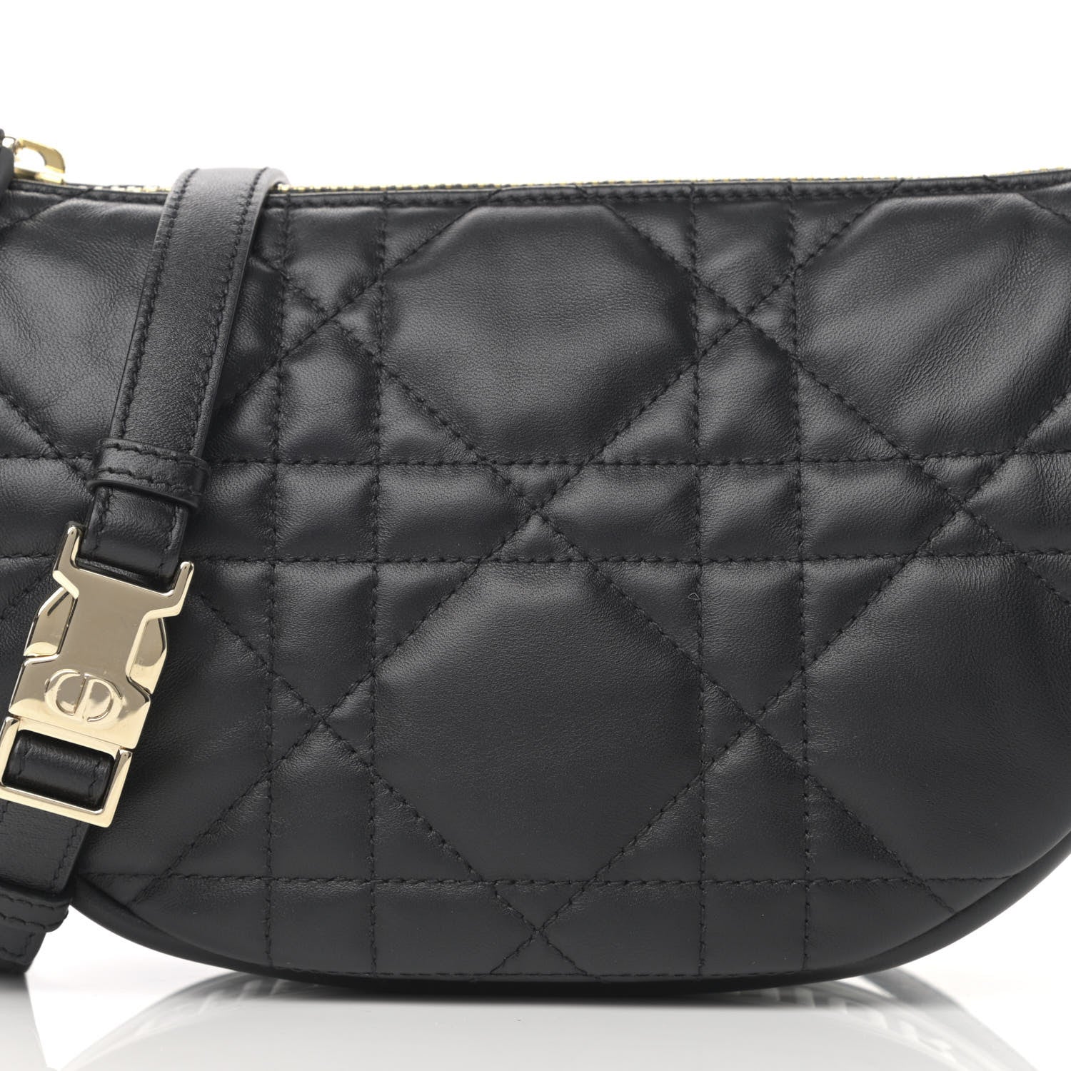 Christian Dior Lambskin Cannage Small Dior Vibe Hobo Bag Black 6 of 10