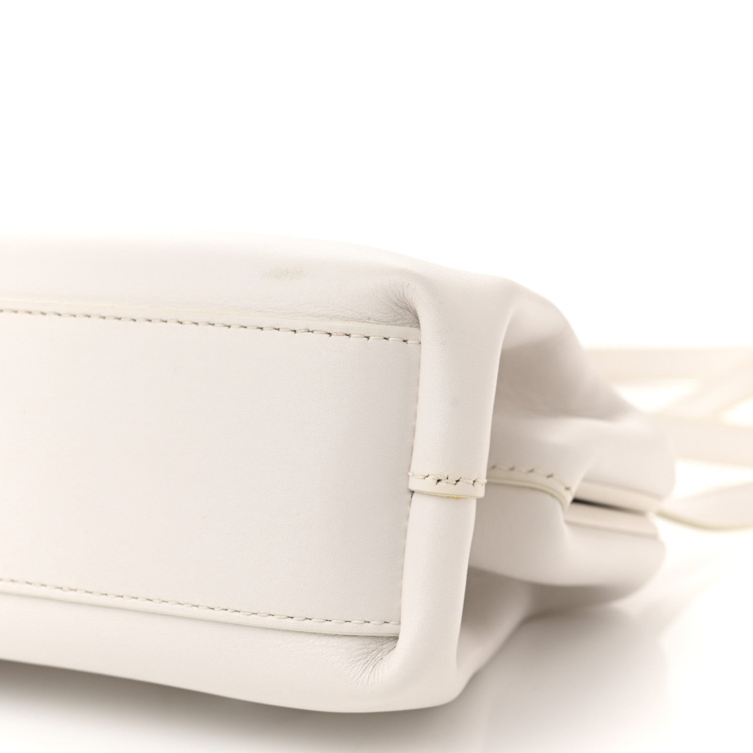 Bottega Veneta Calfskin Small The Point Triangle Bag Chalk 9 of 11