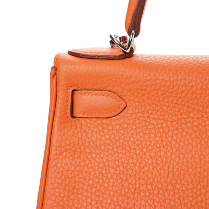 Hermes Taurillon Clemence Kelly Retourne 28 Orange 29 of 35