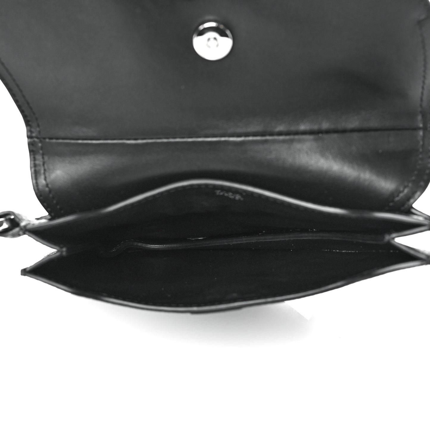 Grained Calfskin Saddle Pouch Belt Bag Black