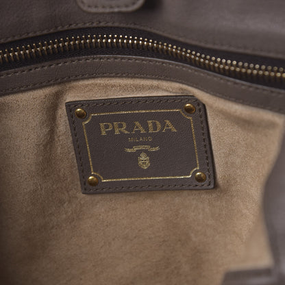 Prada Soft Calf Shopping Tote Bambu 8 of 9