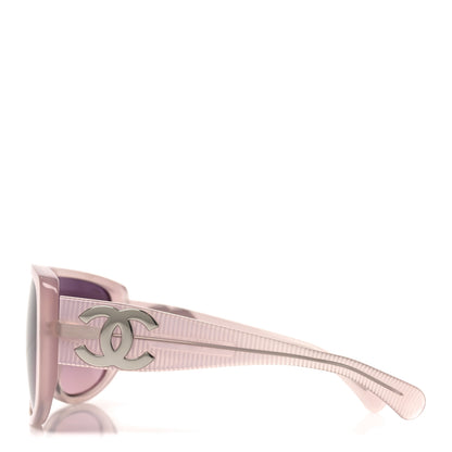 Chanel Acetate Shield Sunglasses 5495 Light Pink 3 of 7