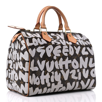 Louis Vuitton Monogram Graffiti Speedy 30 Silver 3 of 17