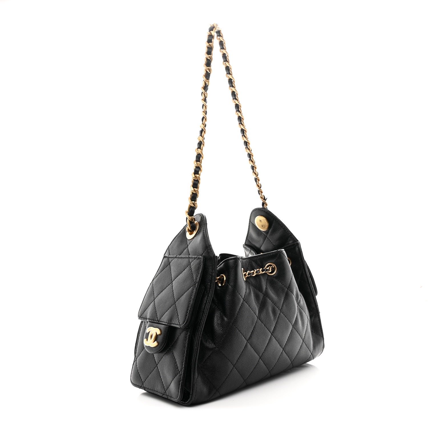 Chanel Caviar Quilted Mini Chanel 25 Handbag Black 3 of 11