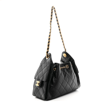 Chanel Caviar Quilted Mini Chanel 25 Handbag Black 3 of 11