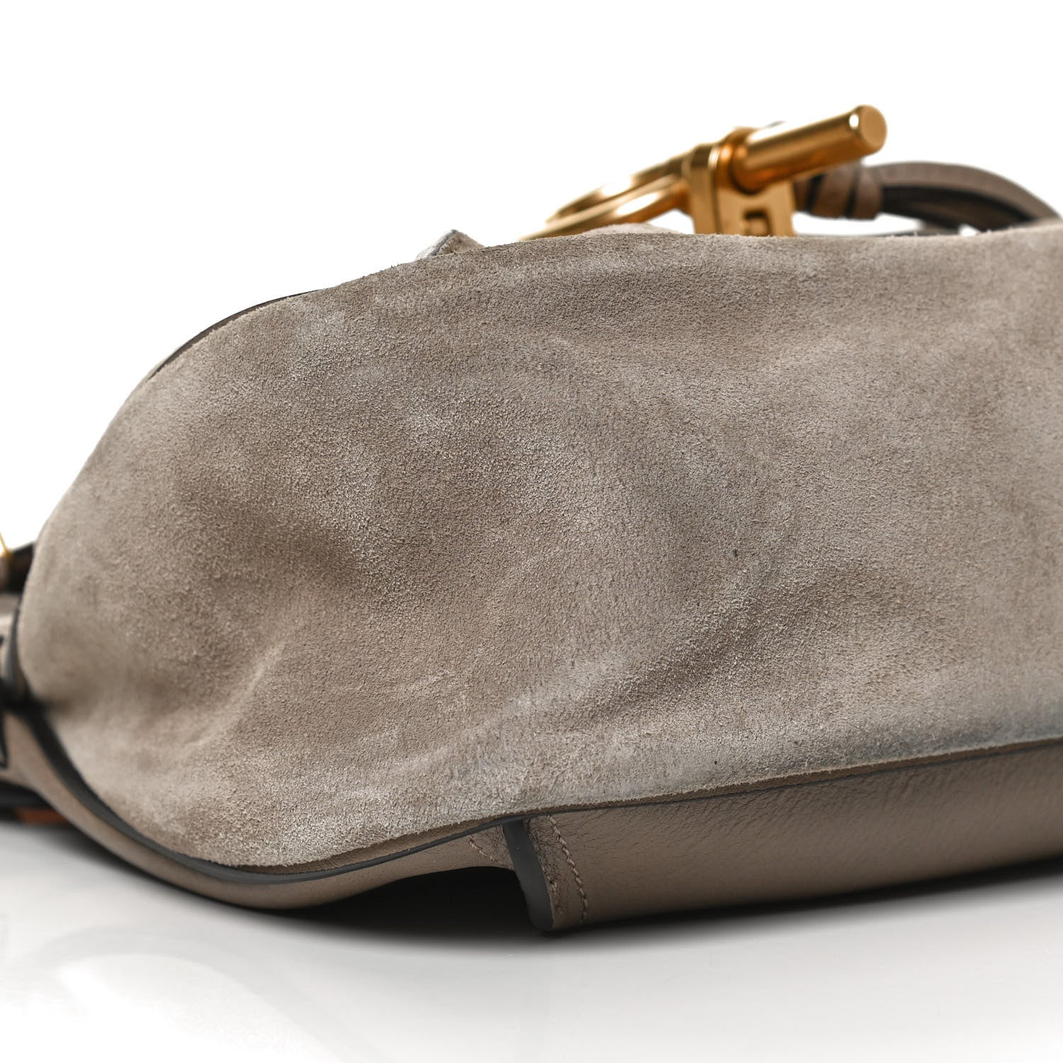Chloe Suede Calfskin Small Lexa Shoulder Bag Motty Grey 9 of 12