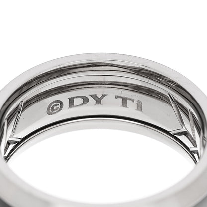 David Yurman Black Titanium 8.5mm Beveled Band Ring 54 7 4 of 4