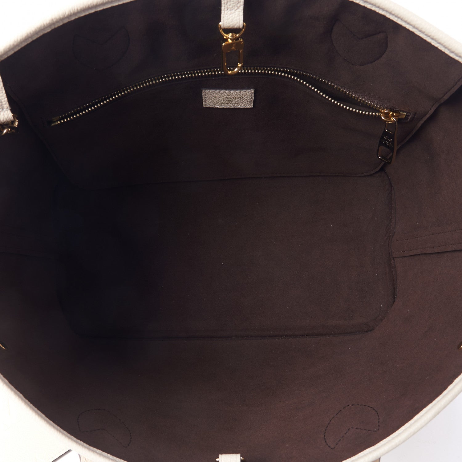 Louis Vuitton Empreinte Monogram Giant Neverfull MM Cream 7 of 9