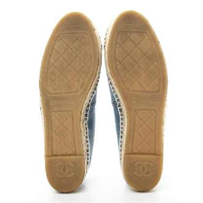 Chanel Denim CC Espadrilles 39 Blue Black 5 of 6