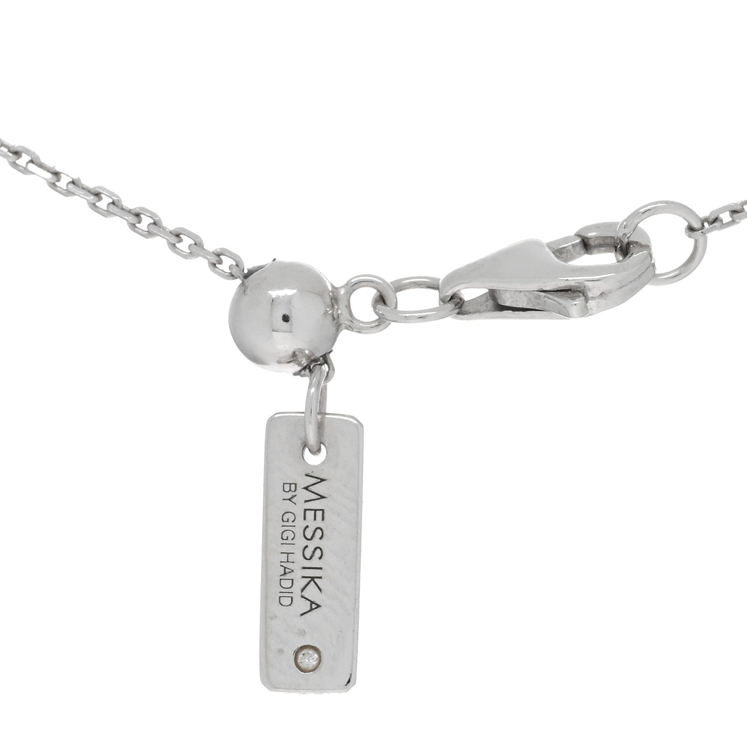 Messika X GIGI HADID 18K White Gold Diamond Move Addiction Necklace 5 of 5