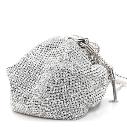 Jimmy Choo Satin Crystal Embellished Micro Bon Bon Bag Silver 10 of 10