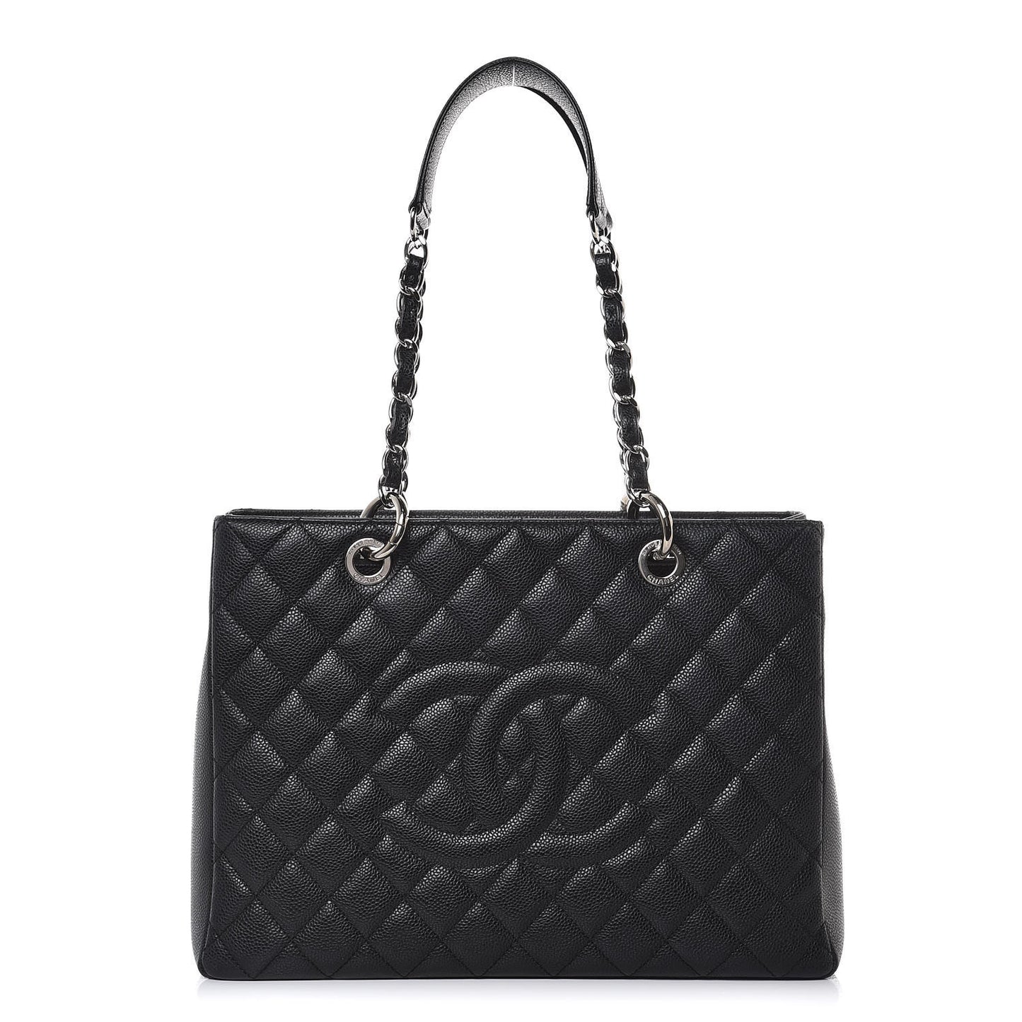 Caviar Quilted Grand Shopping Tote GST Black