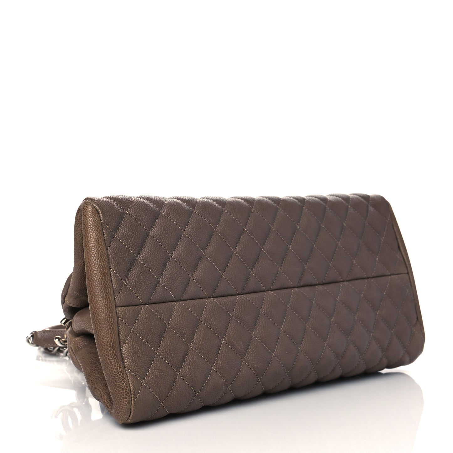 Metallic Caviar Quilted Medium Just Mademoiselle Beige