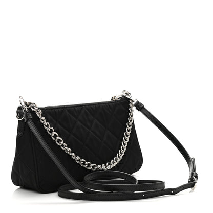 Prada Nylon Tessuto Impuntu Quilted Crossbody Bag Black 3 of 10