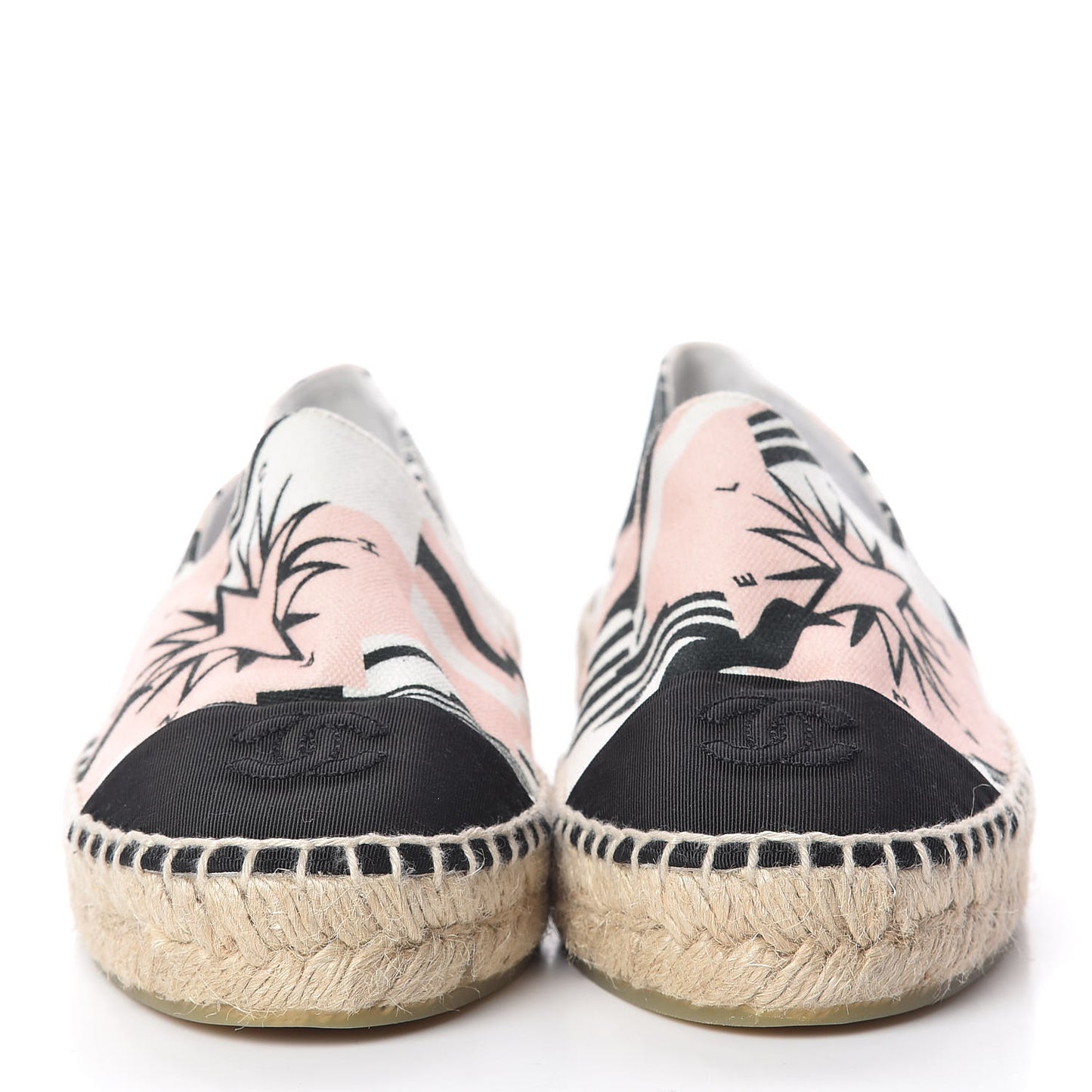 Fabric CC Espadrilles 38 Pink White Black