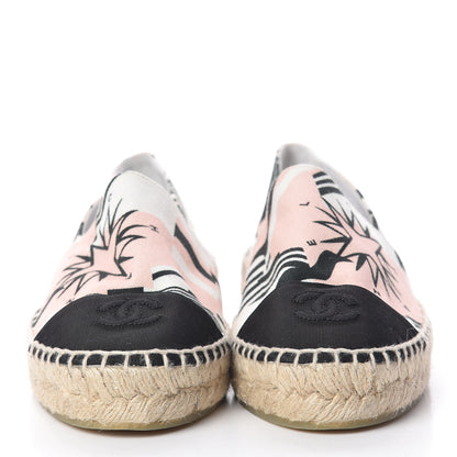 Chanel Fabric CC Espadrilles 38 Pink White Black 2 of 11