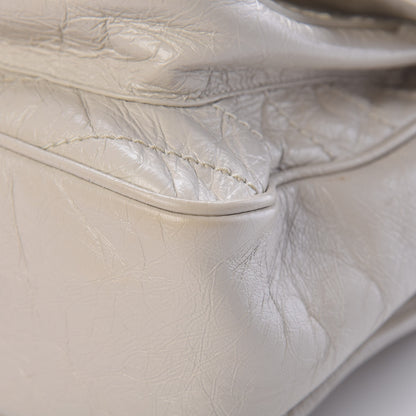 Saint Laurent Crinkled Calfskin Matelasse Monogram Medium Niki Chain Satchel Ivory 11 of 14
