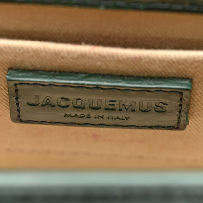 Jacquemus Calfskin Crocodile Embossed Le Chiquito Moyen Dark Green 6 of 11
