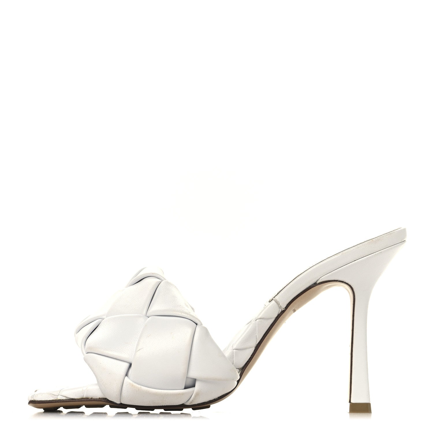 Bottega Veneta Nappa Maxi Intrecciato Lido 90mm Mule Sandals  37 Wax 1 of 10