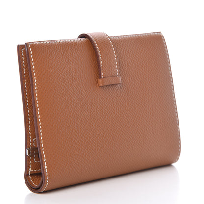 Hermes Epsom Bearn Compact Wallet Gold 3 of 7