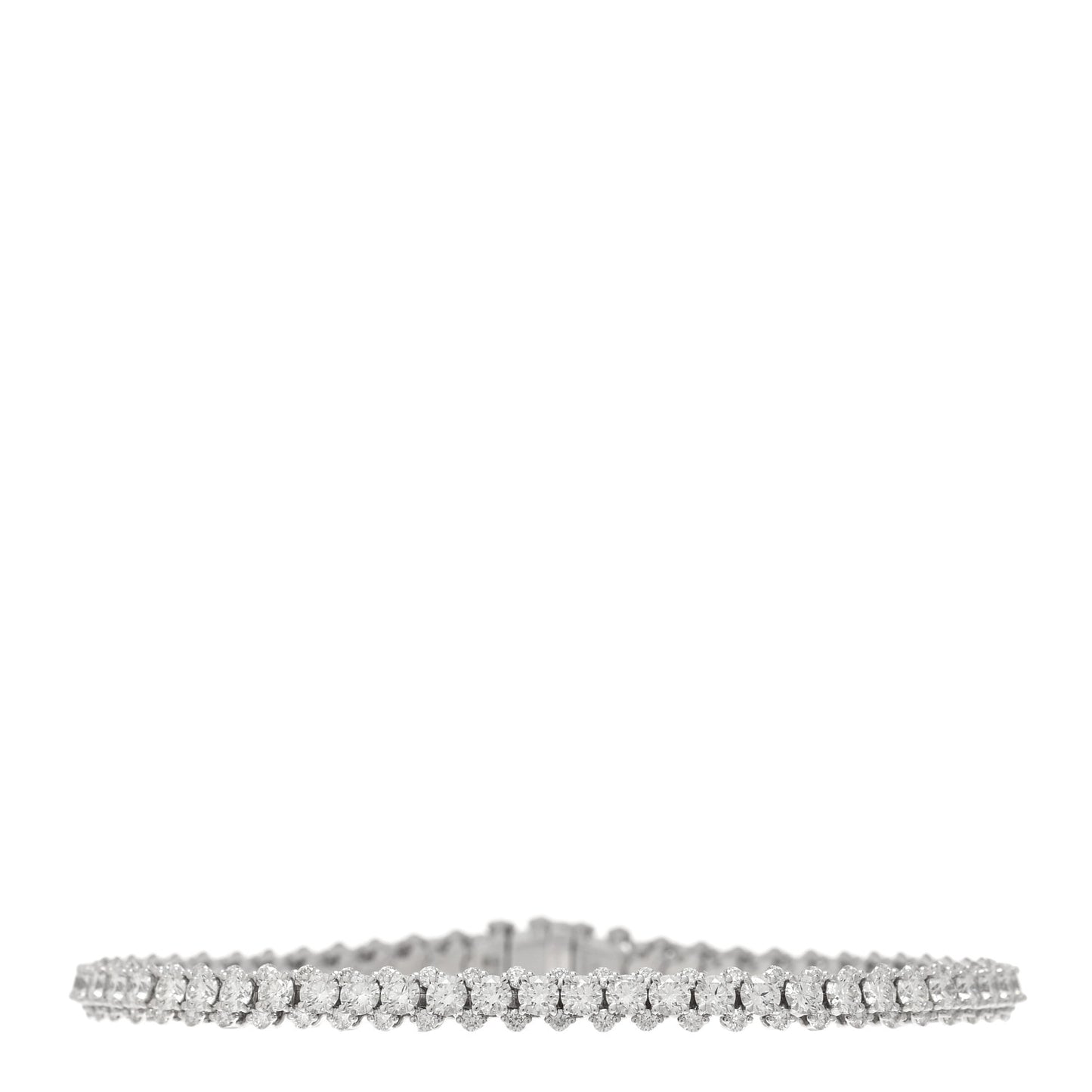 18K White Gold Diamond Triple Row Bracelet