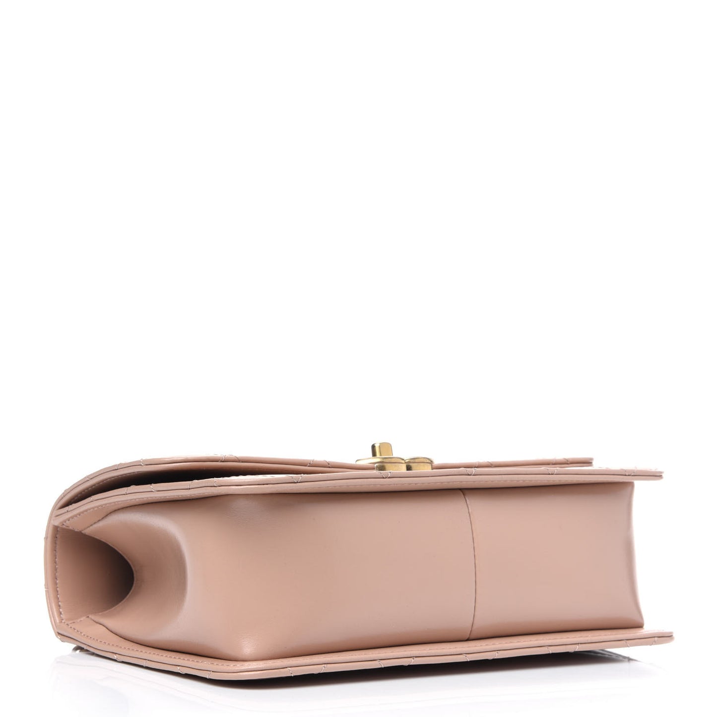 Calfskin Quilted Perfect Fit Flap Beige