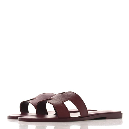 Hermes Epsom Oran Sandals 38.5 Rouge H 4 of 10