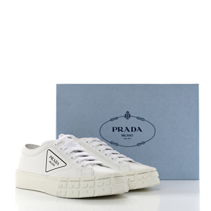 Prada Gabardine Triangle Logo Wheel 35mm Sneakers 35.5 White 9 of 9
