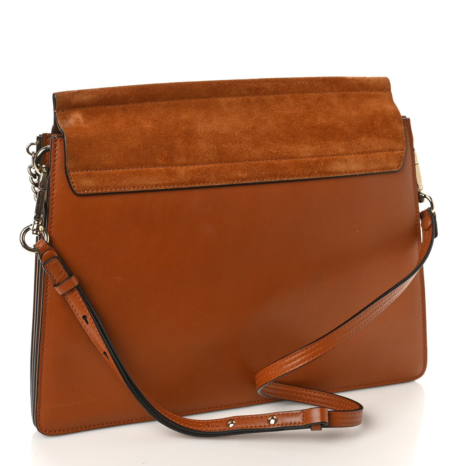 Chloe Suede Calfskin Medium Faye Shoulder Bag Caramel 2 of 9