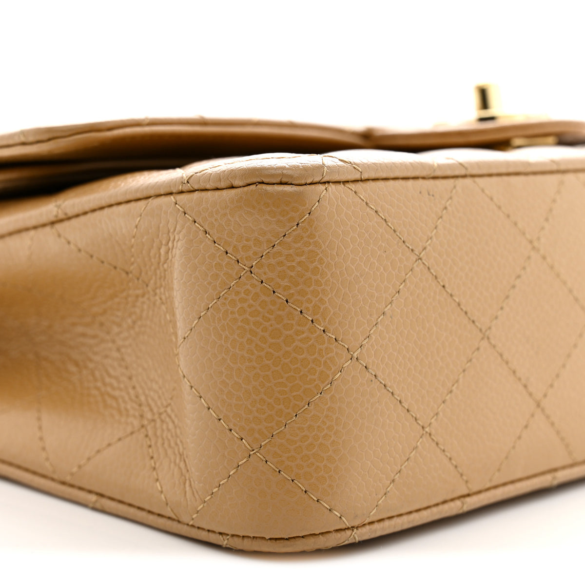 Chanel Caviar Quilted Medium Double Flap Beige 9 of 11