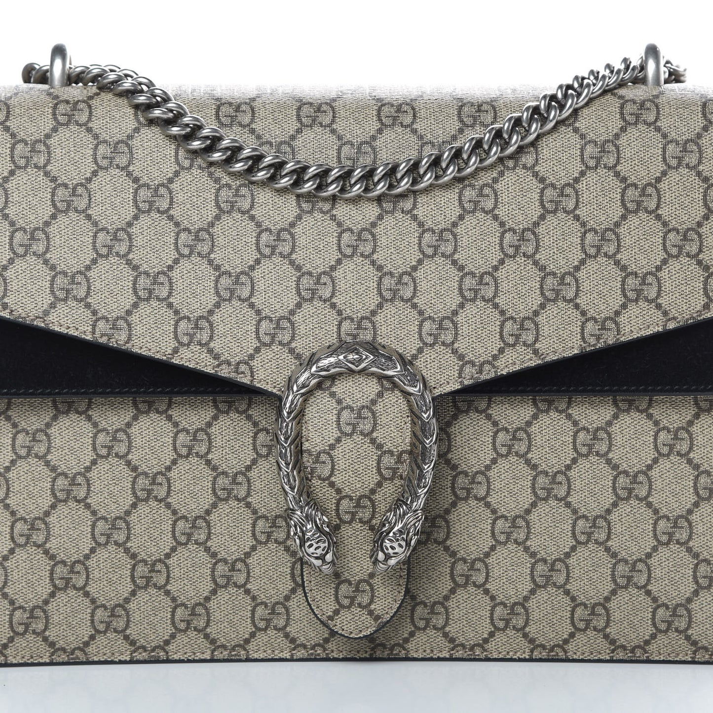 GG Supreme Monogram Medium Dionysus Shoulder Bag Black