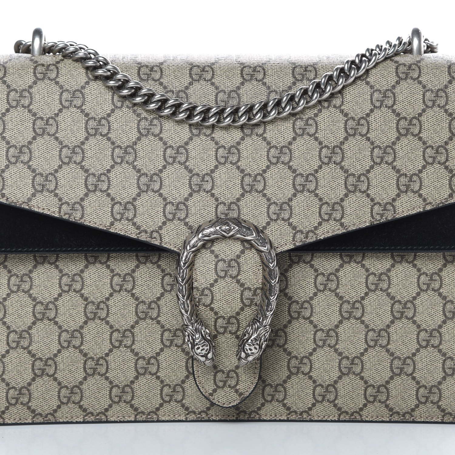 Gucci GG Supreme Monogram Medium Dionysus Shoulder Bag Black 8 of 13