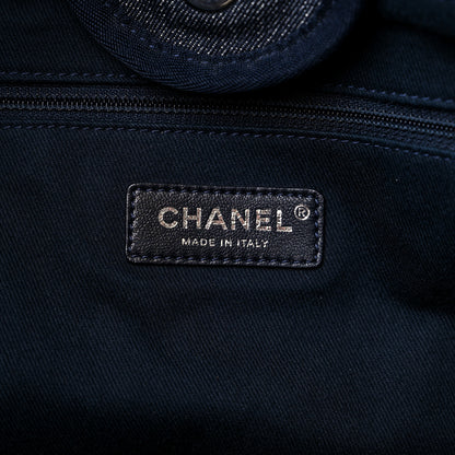Chanel Denim Medium Deauville Tote Dark Blue 6 of 10