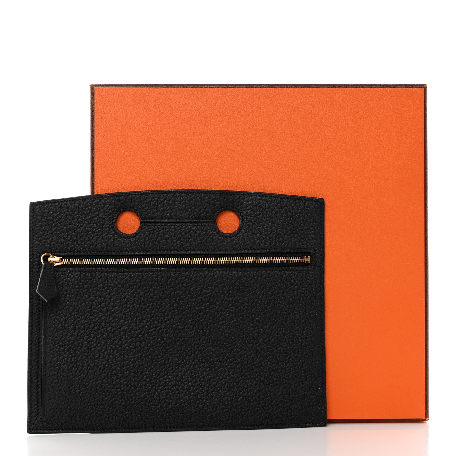Hermes Togo Backpocket Pouch 25 Black 7 of 7