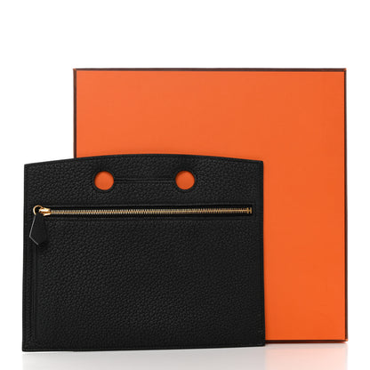 Hermes Togo Backpocket Pouch 25 Black 7 of 7