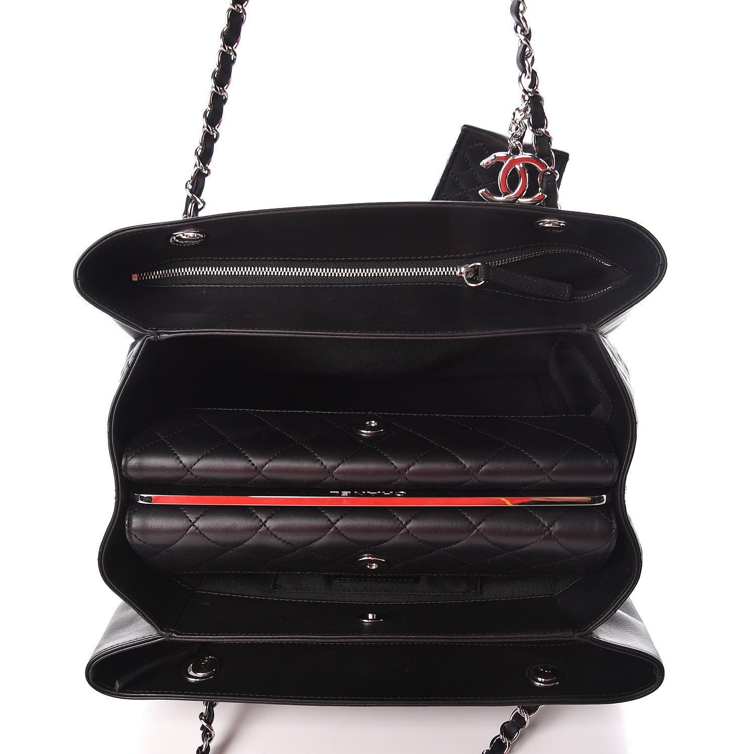 Chanel Calfskin Shopping Tote Black 5 of 10