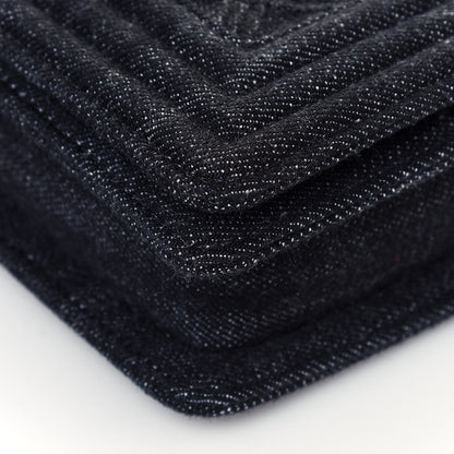 Chanel Denim Quilted Boy Clutch With Removable Chain Black 10 of 13