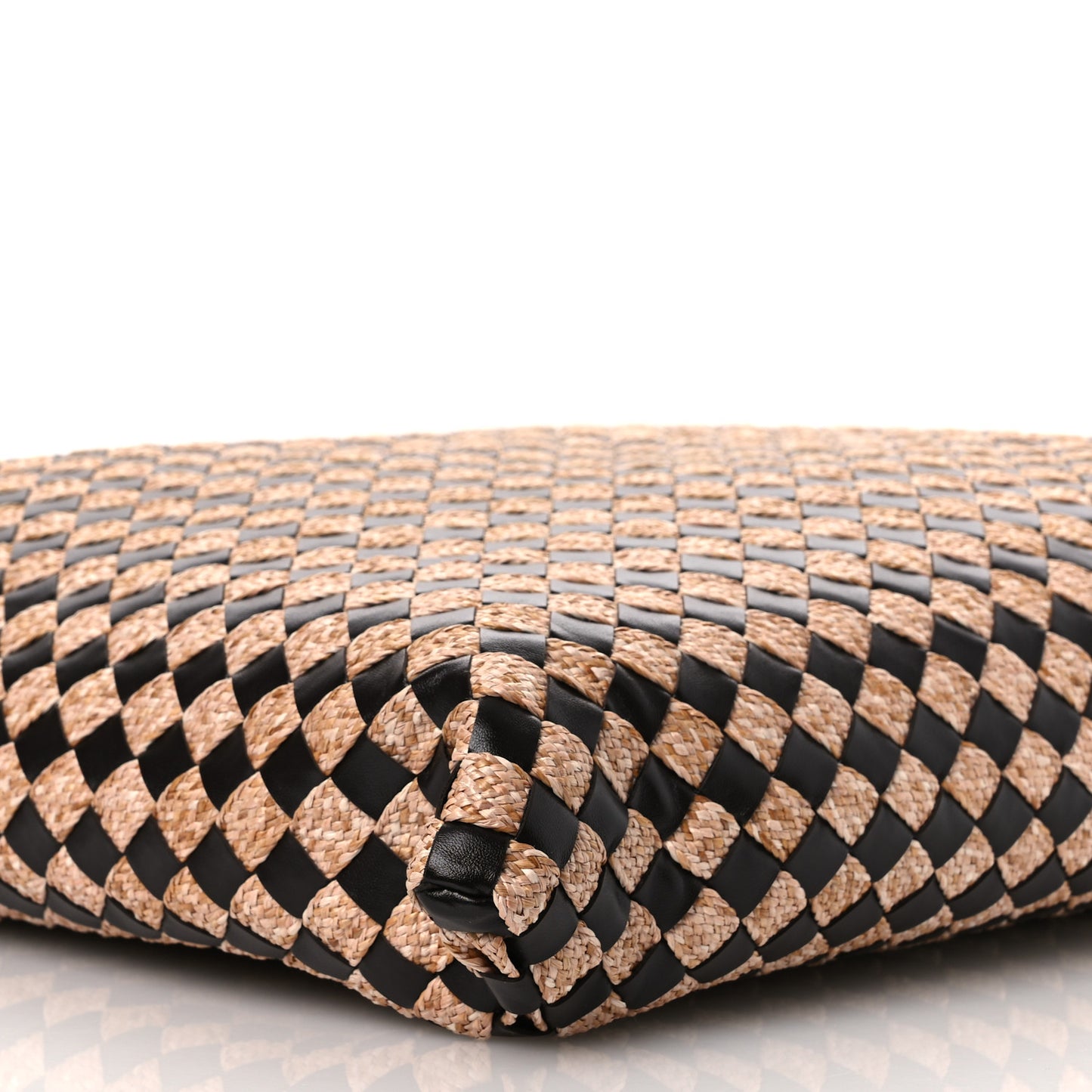 Nappa Raffia Intrecciato Large Hop Fondant Natural