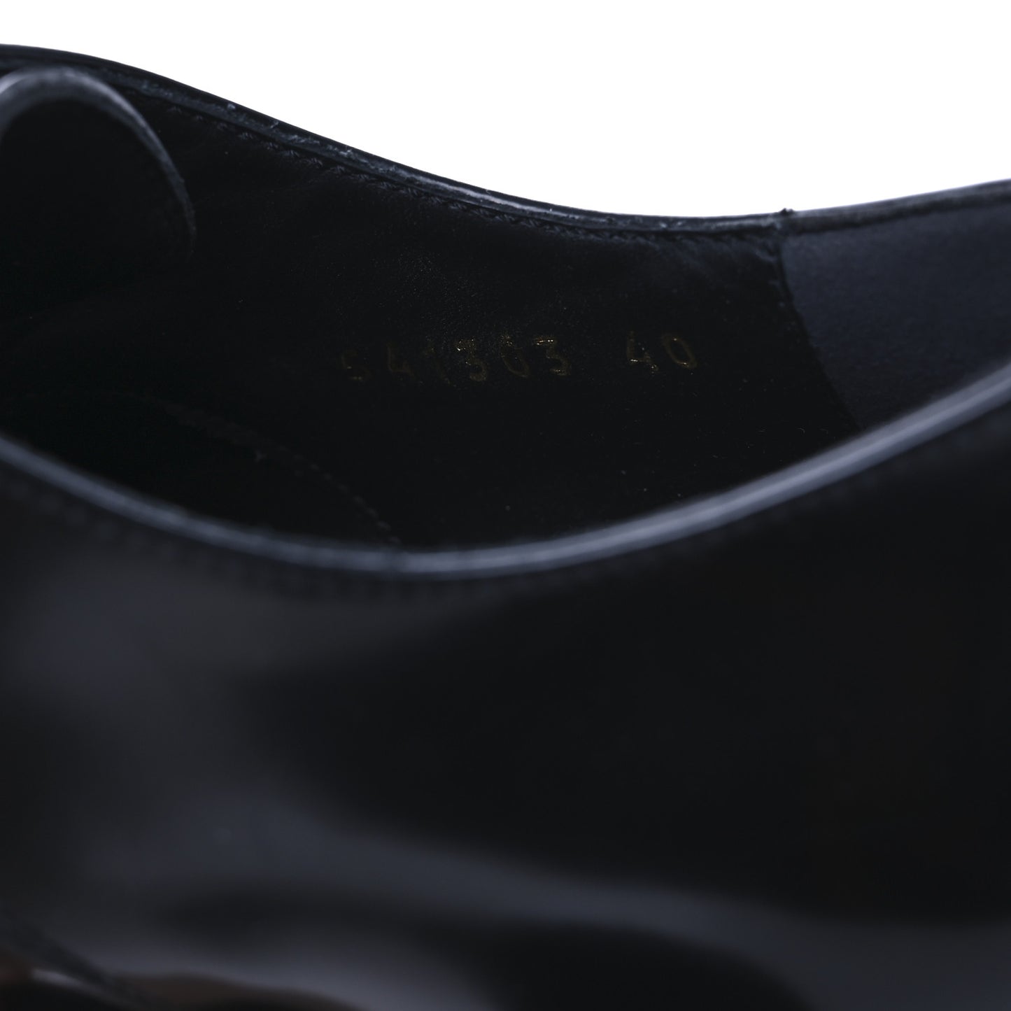 Calfskin Mens Square Toe Derby Shoes 40 Black