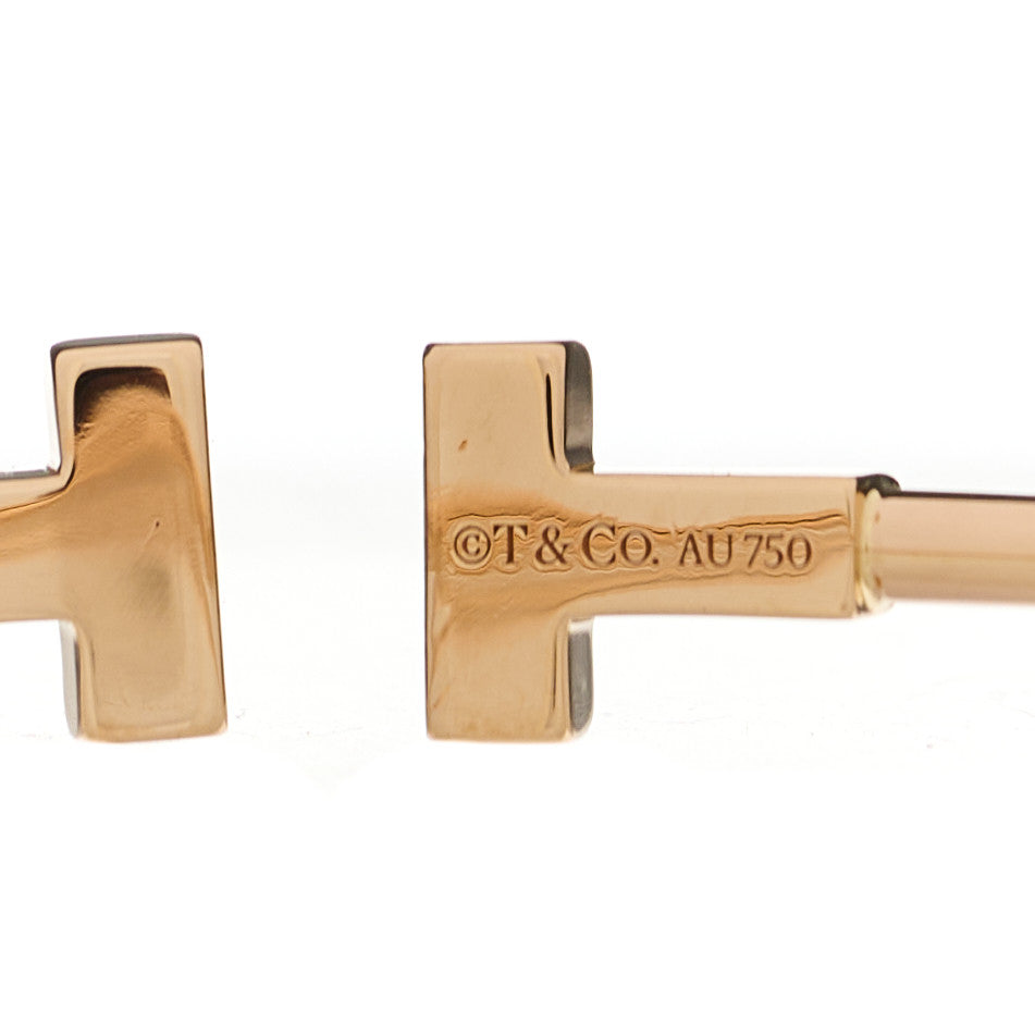 18K Rose Gold Narrow T Wire Bracelet