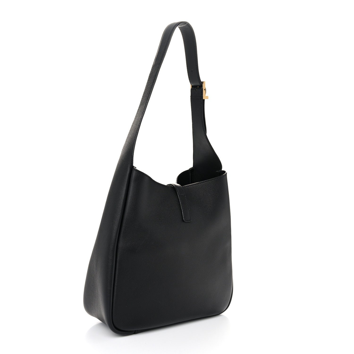 Saint Laurent Grained Calfskin Small Le 5 A 7 Soft Hobo Black 3 of 9