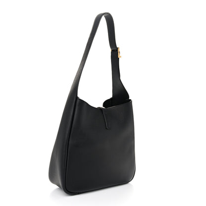 Saint Laurent Grained Calfskin Small Le 5 A 7 Soft Hobo Black 3 of 9