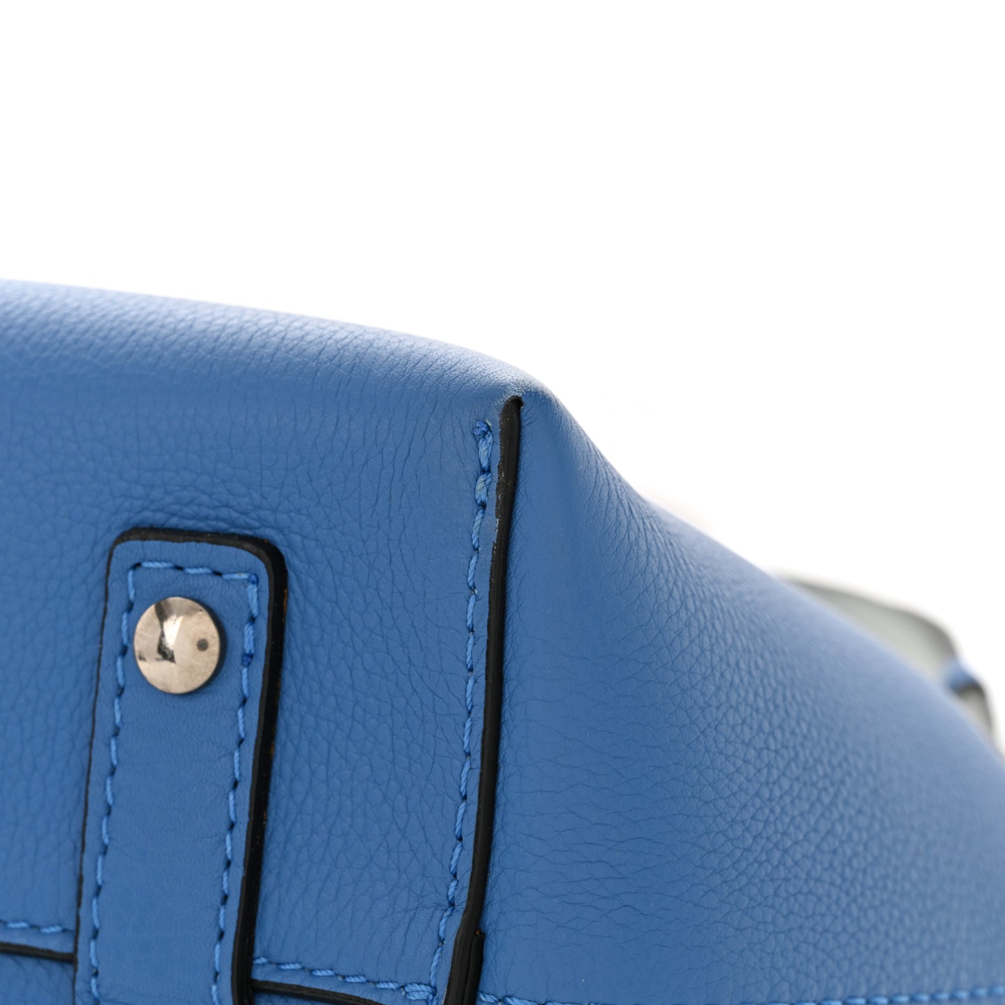 Soft Grain Calfskin Small Belt Bag Hydrangea Blue